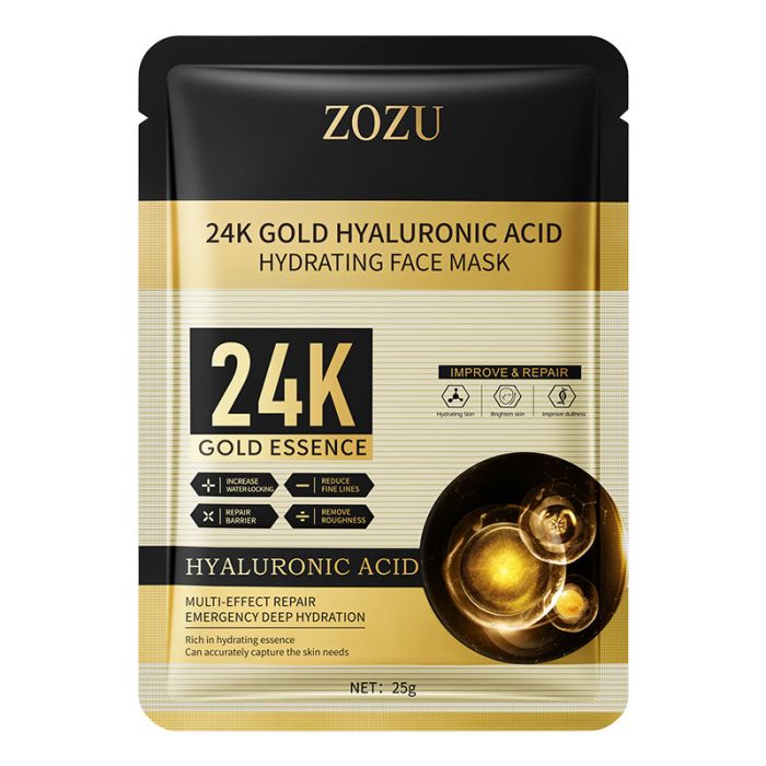 ZOZU 24K Gold Hyaluronic Acid Hydrating Face Mask, 25 gr.