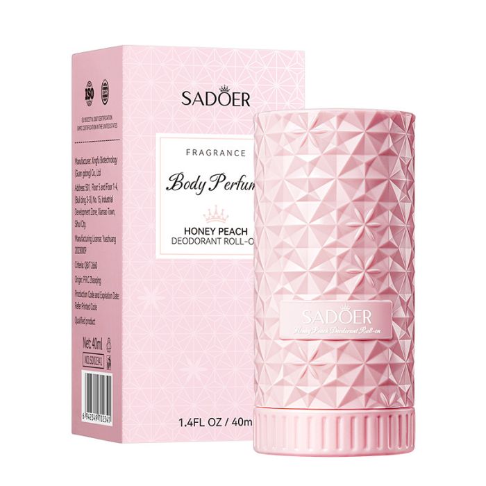 SADOER Fragrance Body Perfume Honey Peach Deodorant Roll-on, 40 ml