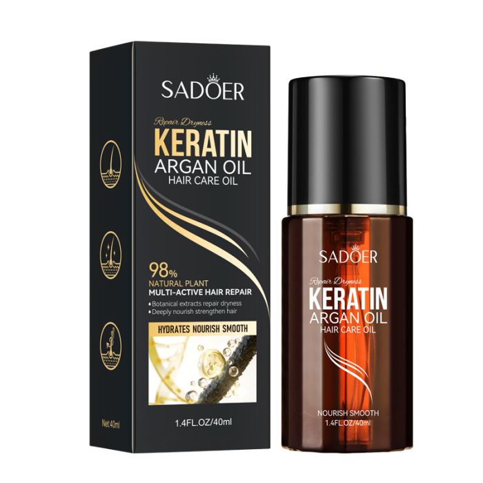 SADOER Repair Dryness Keratin Argan Oil Hair care oil, 40ml