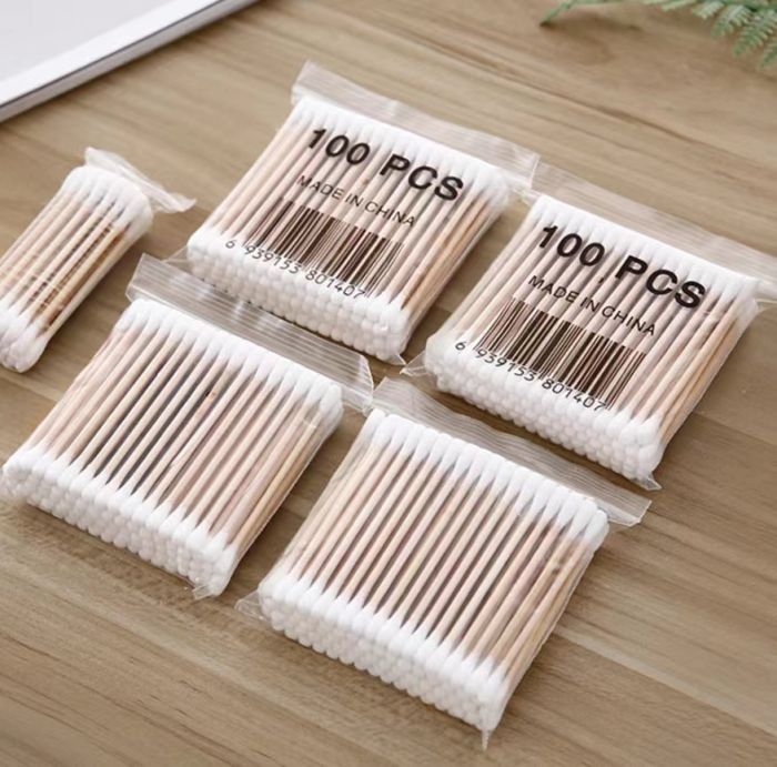 Double-sided cotton swabs, 100 pcs