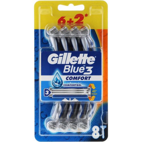 Disposable GILLETTE BLUE 3 (on blister) (6+2pcs)