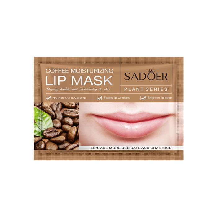 Hydrogel lip patches with coffee bean extract SADOER Coffee Moisturizing Lip Mask, 8 gr.