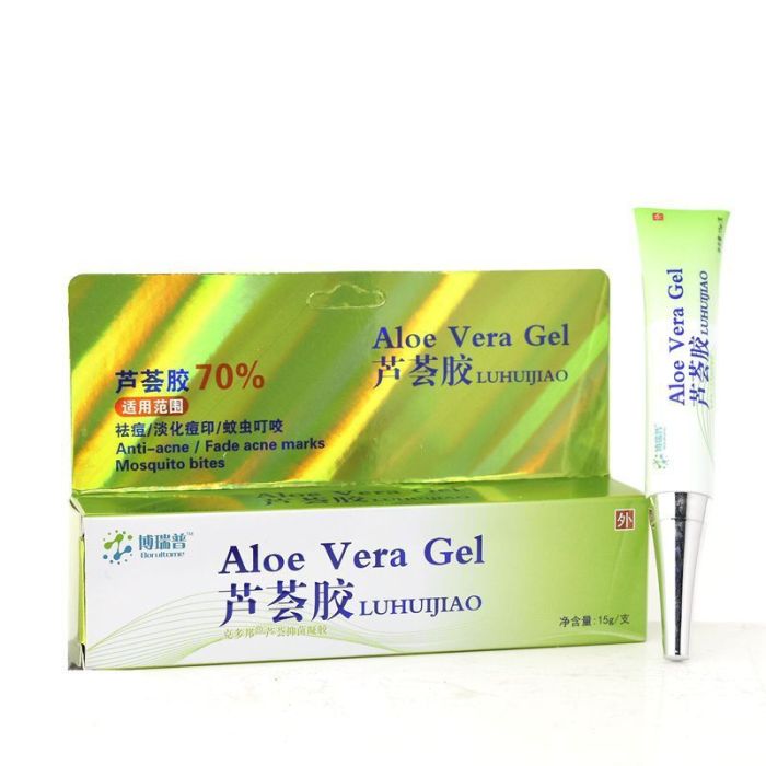 Antibacterial anti-acne gel with aloe vera 70% Keduobang, 15 gr.