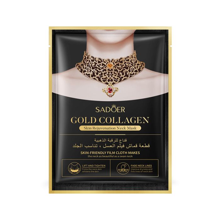 SADOER Gold Collagen Skin Rejuvenation Neck Mask, 25 ml.