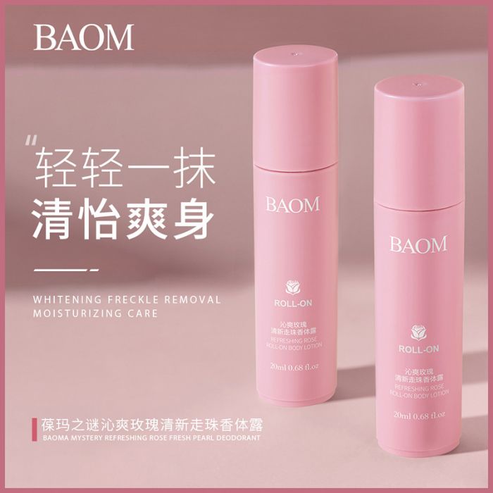 BAOM Refreshing Rose Perfumed Roller Deodorant, 20ml