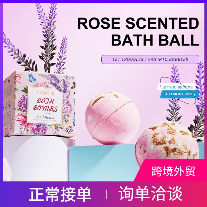 Bath bombs aromatic with rose SADOER Bath Bombs, 100gr.