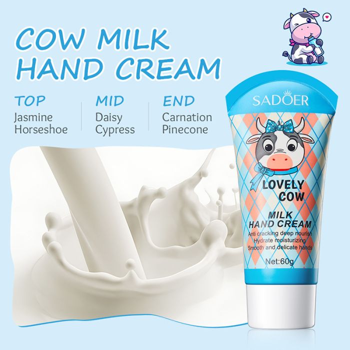 SADOER Lovely Cow Milk Hand Cream, 60 gr.