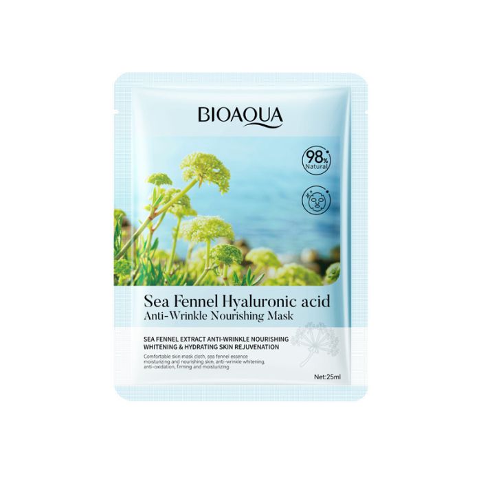 BIOAOUA Sea Fennel Hyaluronic Acid Anti-Wrinkle Nourishing Mask, 25 gr.