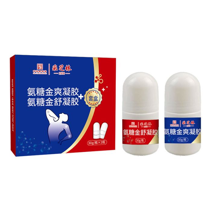 Set of gels with ball applicator for joints with glucosamine Baiyunshan cooling and warming, 30g+30g