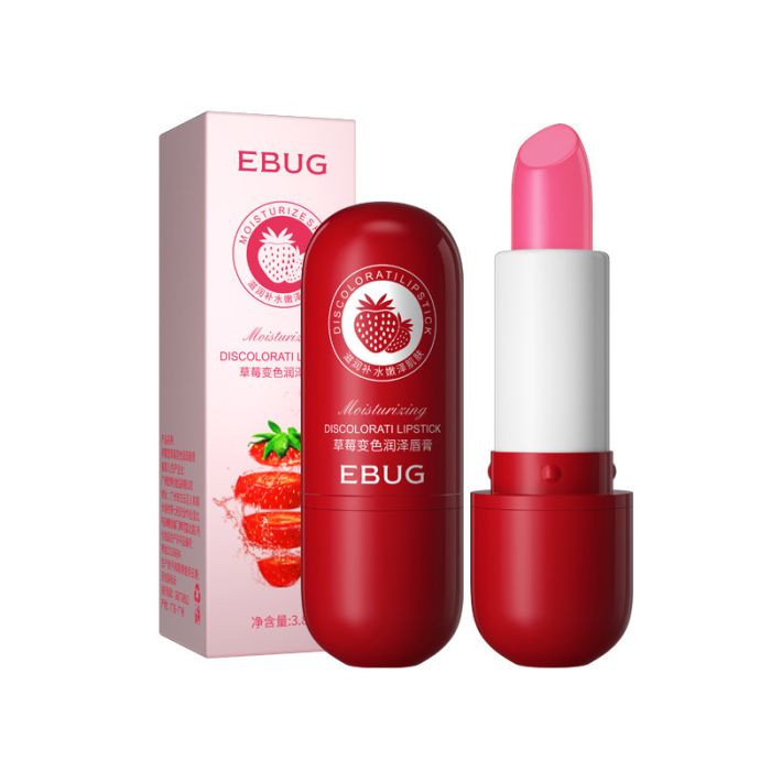 Emerging and moisturizing lip balm with strawberry extract, EBUG