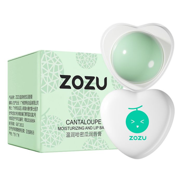 Fruit lip balm with melon extract, heart-shaped, ZOZU Cantaloupe moisturizing and lip balm, 5,8gm