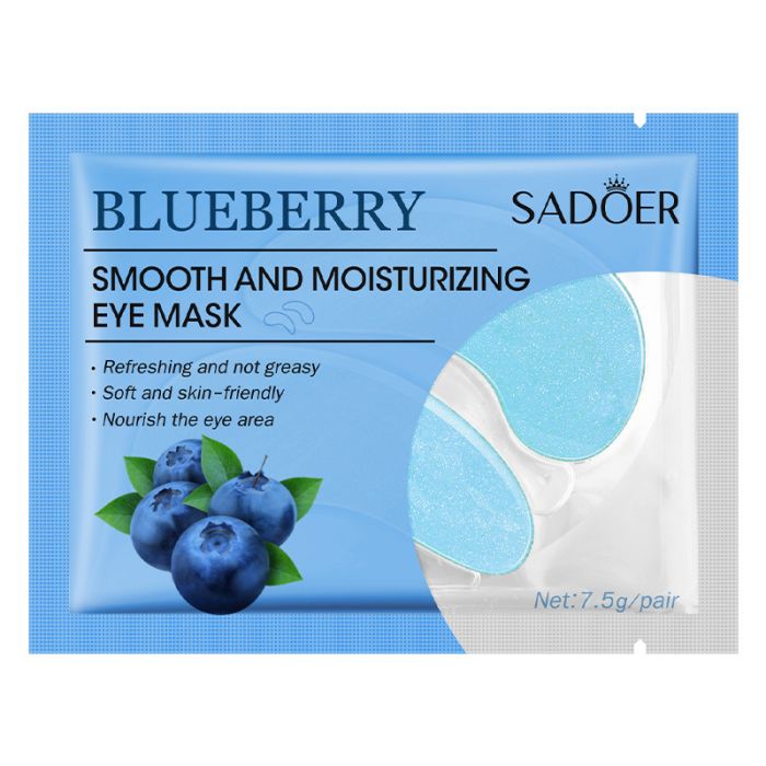 Hydrogel hydrogel moisturizing eye patches with blueberry extract SADOER Blueberry Smooth And Moisturizing Eye Mask 7,5 gr.