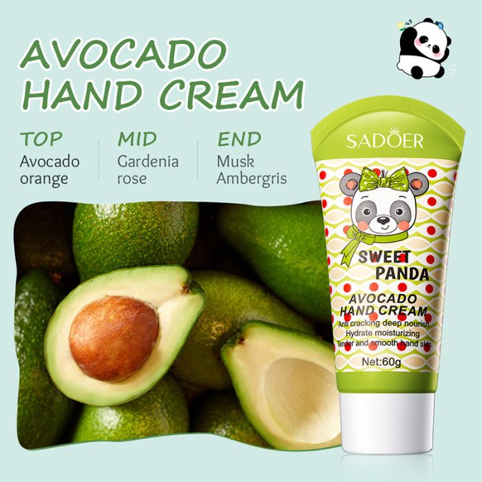 SADOER Sweet Panda Avocado Hand Cream, 60 gr.