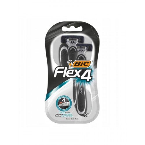 Bic FLEX 4 single-use machine (3pcs on blister) (3pcs on a blister) FOUR blades