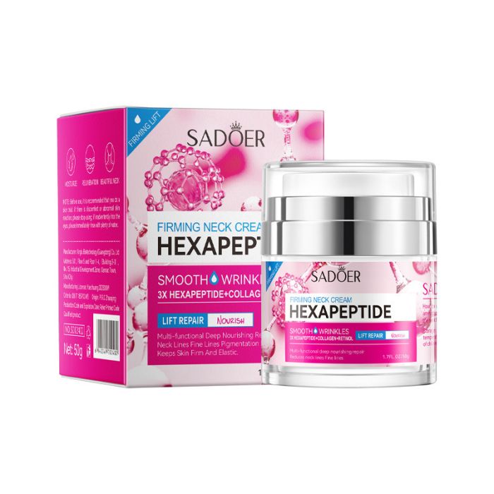 Firming Neck Cream with Hexapeptide+Collagen+Retinol SADOER Firming Neck Cream HEXAPEPTIDE, 50 gr.