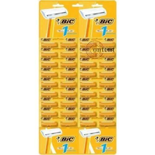 Bic 1 single cutter for HUMID skin (36pcs CART) yellow