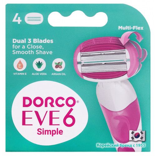 Replacement Cartridges Dorco EVE 6 Simple (LSXA 1040) (4pcs)