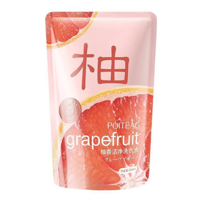 POITEAG grapefruit pomelo scented liquid laundry detergent, 500 ml.