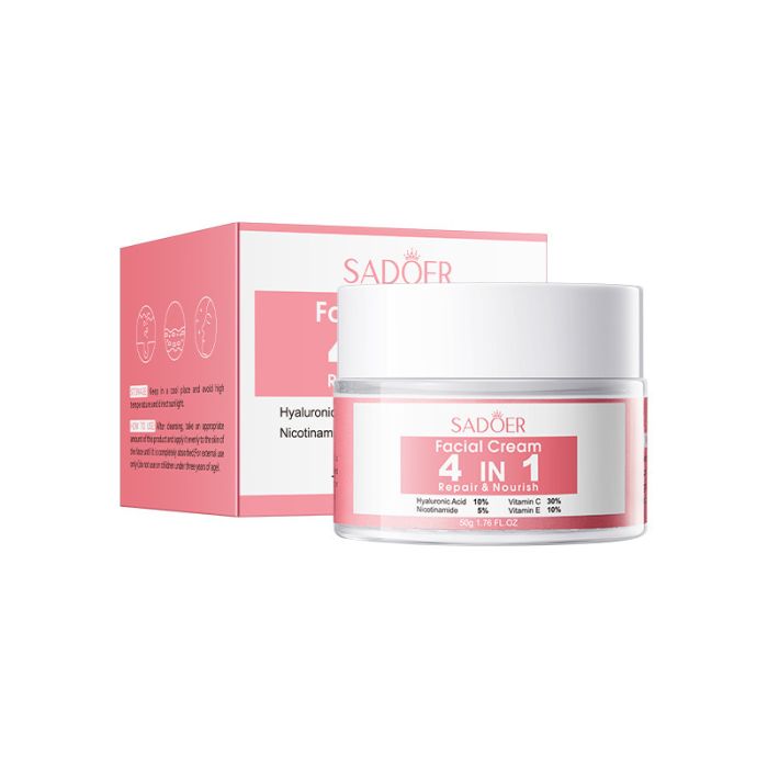 SADOER Facial cream 4 in 1 Repair & Nourish, 50 gr.