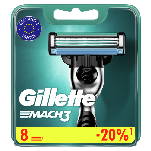 Gillette Mach3 (8pcs) RusPack orig (plastic)