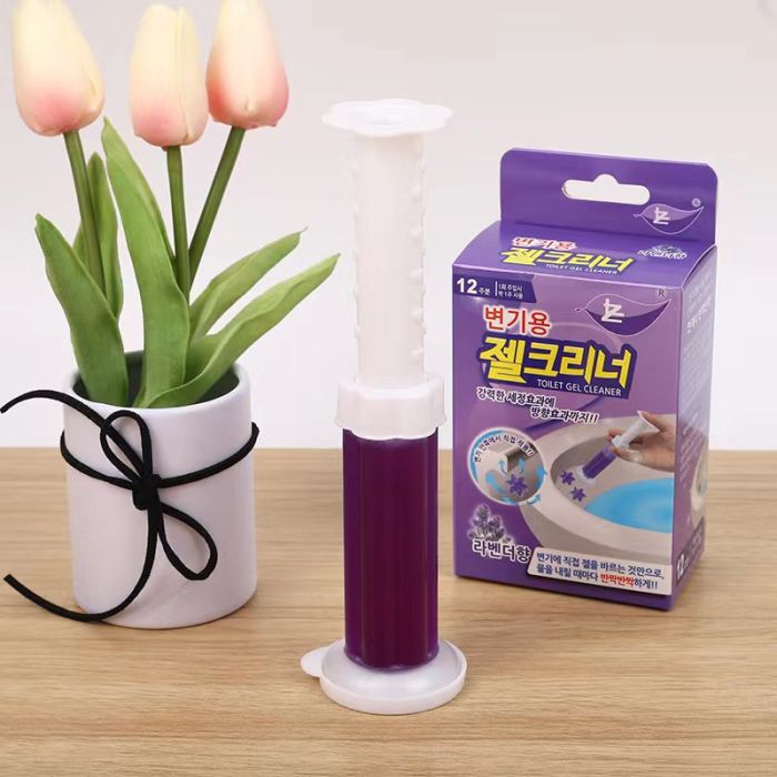 Gel toilet bowl freshener with dispenser Lavender fragrance freshness, 1 pc