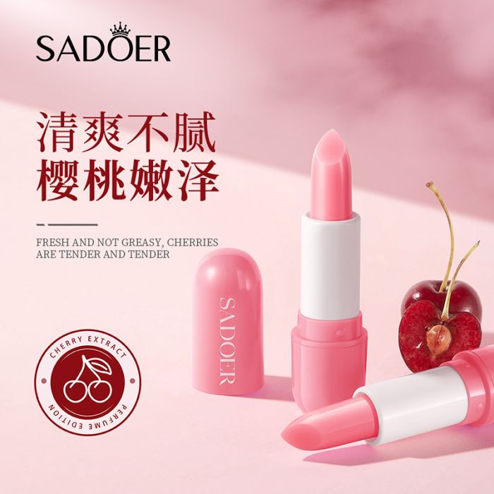 SADOER Cherry Squalane Silky Moist Lip Balm, 3.8 gr.