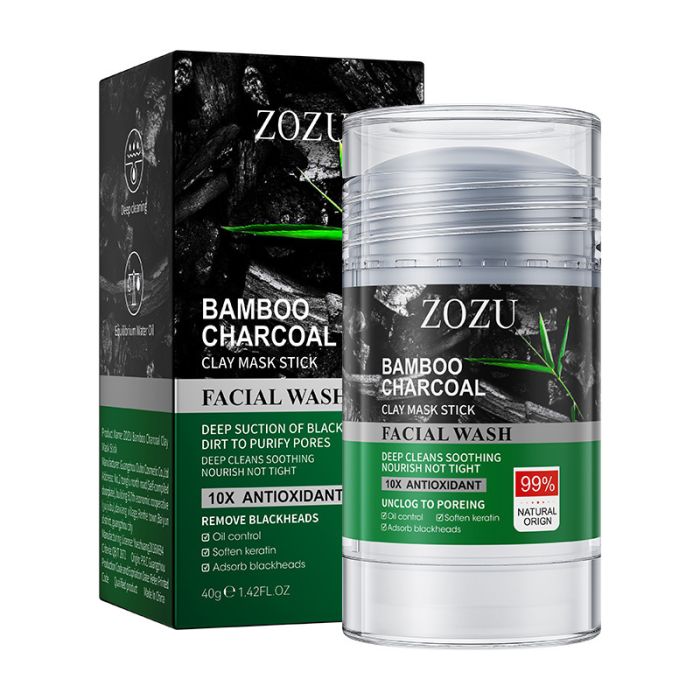 Cleansing Mud Mask Stick with Bamboo Charcoal ZOZU Bamboo Charcoal Clay Mask Stick, 40 gr.