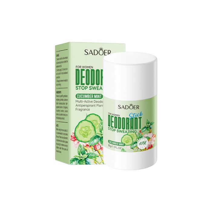 SADOER For Women Stick Deodorant Stop Swimming Cucumber Mint, 30 gr.