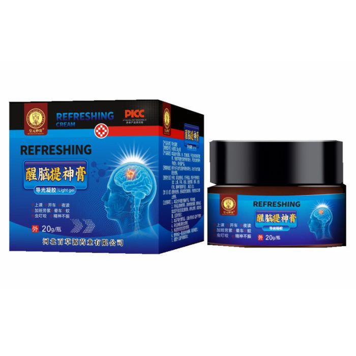 Refreshing gel for headache, lethargy and fatigue, 20 gr