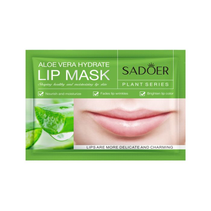 Hydrogel moisturizing lip patches with Aloe Vera extract SADOER Aloe Vera Hydrate Lip Mask, 8 gr.