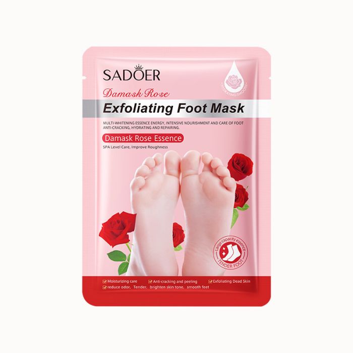 SADOER Damask rose exfoliating foot mask, 35 g