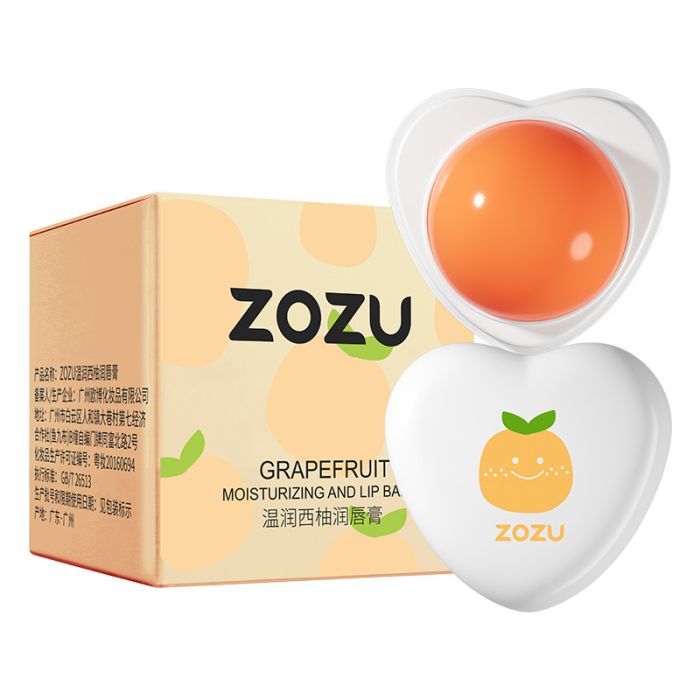 Fruit lip balm with grapefruit extract, heart-shaped, ZOZU GRAPEFRUIT moisturizing and lip balm, 5,8gm