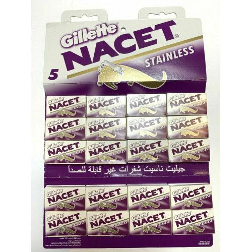 Gillette Nacet Classic Blades (1 sheet * 20 packs * 5 blades)