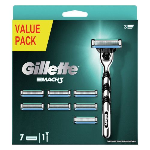 Gillette Mach 3 machine (Machine + 7 cassettes)