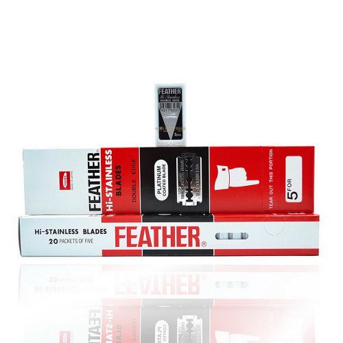 FEATHER Classic Blades HI Stainless Platinum (1 block * 20 packs * 5 blades)