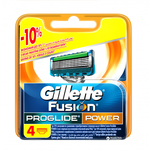 Gillette FUSION Power ProGlide (4pcs) RusPack orig