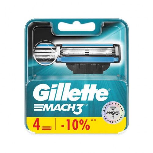 Gillette Mach3 (4pcs) RusPack orig (plastic)