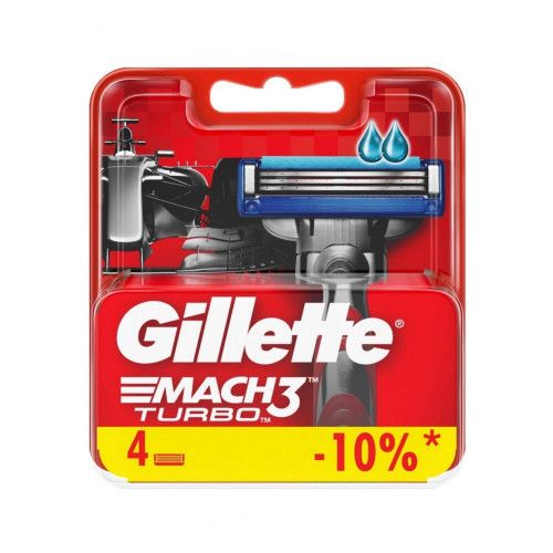 Gillette Mach3 Turbo (4pcs) RusPack orig (plastic)