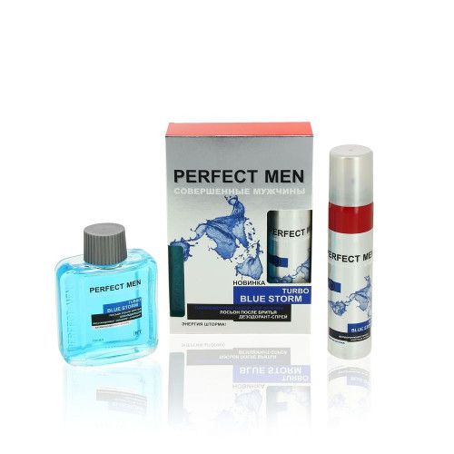 Set PM Turbo BLUE STORM(shaving lotion 100ml. + foam 200ml.)